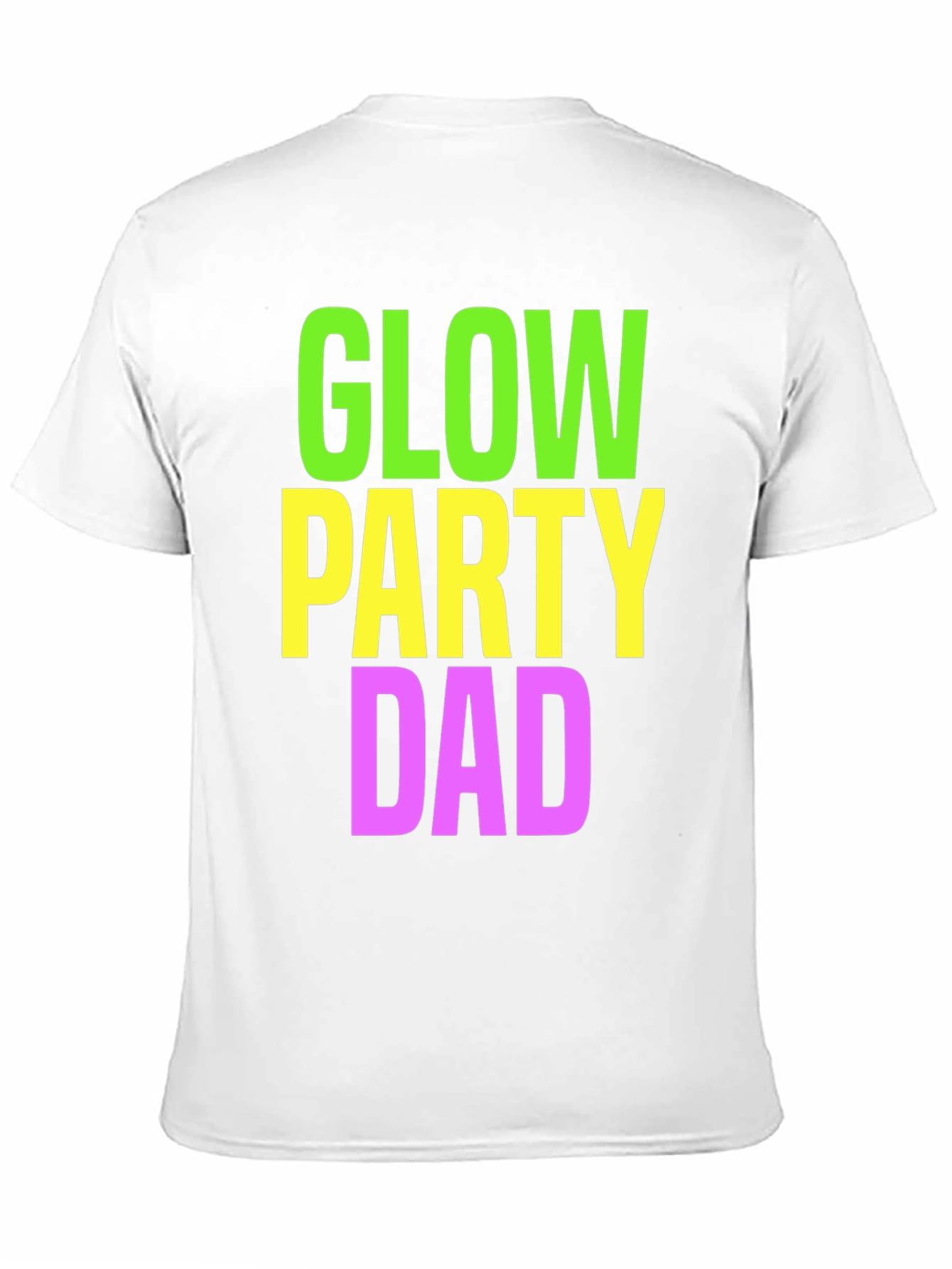 Glow Party Dad T-Shirt - Neon Print