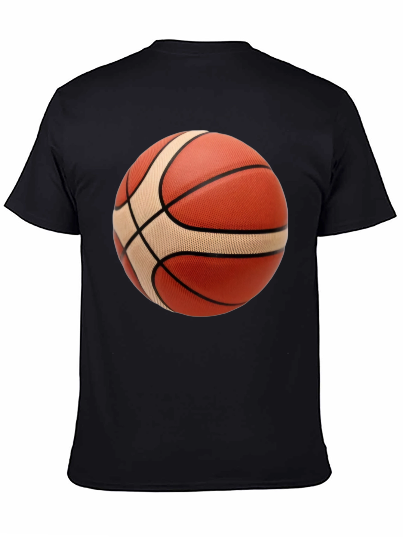 Basketball Graphic Tee - Black Cotton Blend