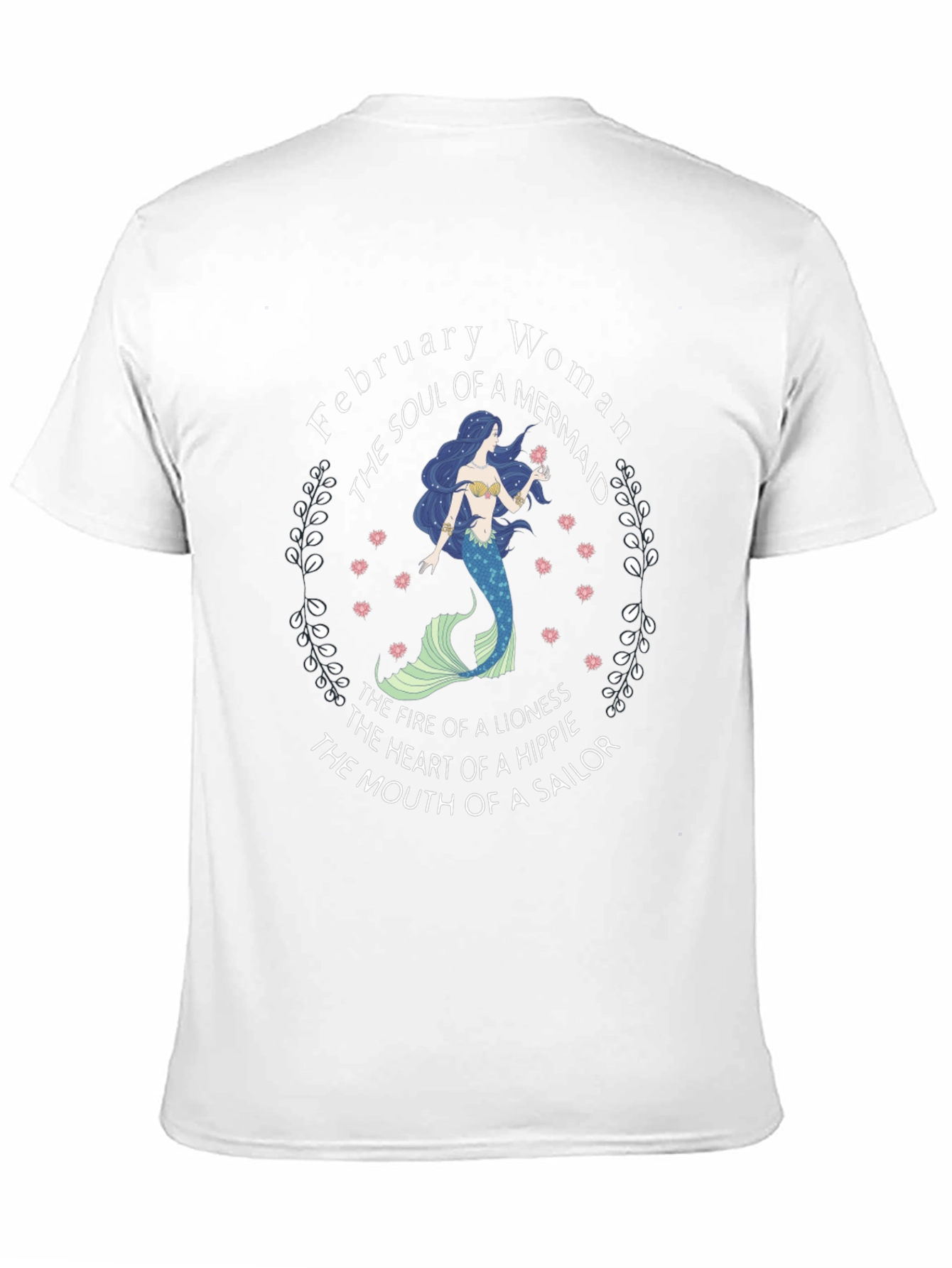 February Woman Mermaid Graphic T-Shirt