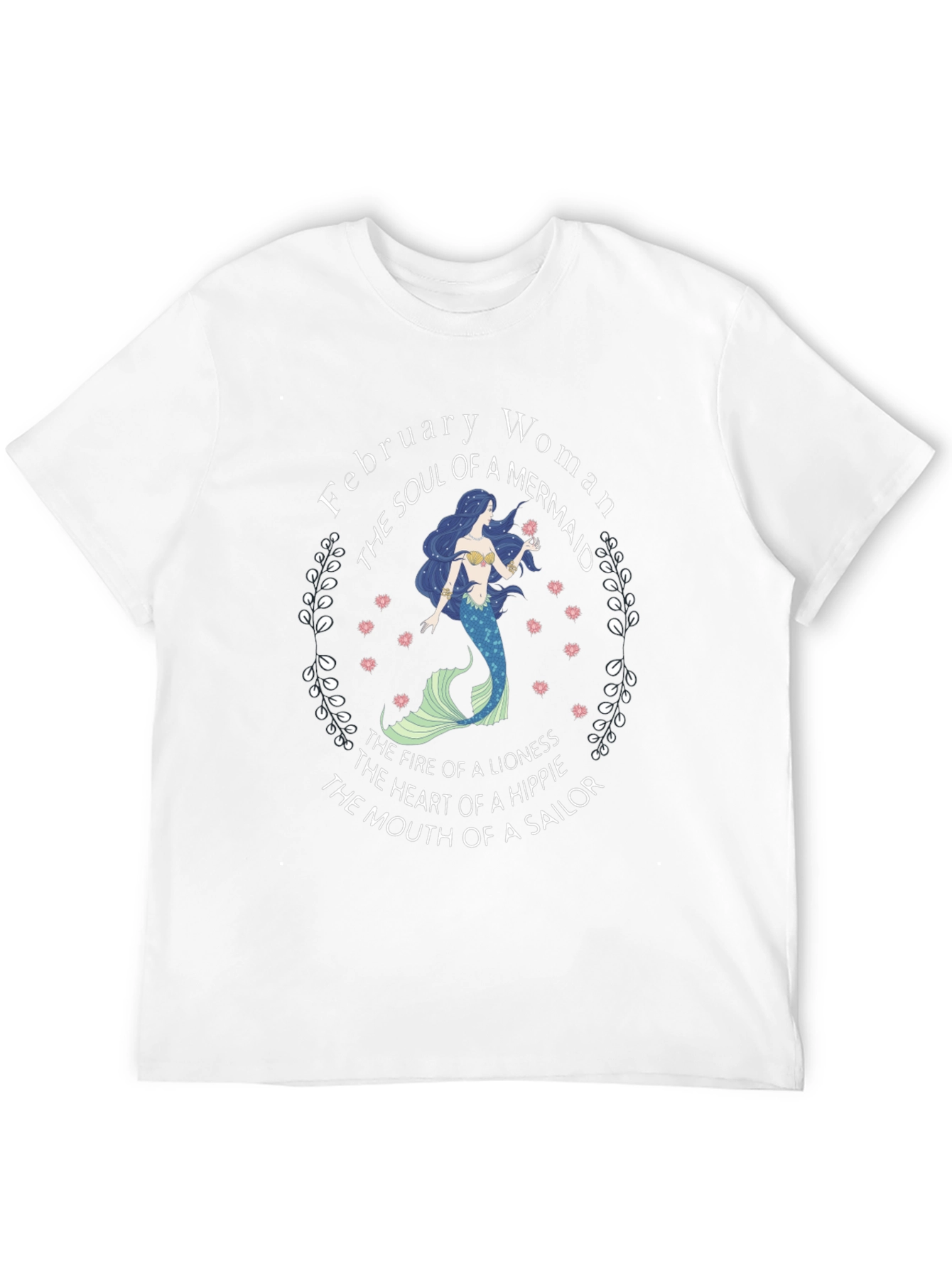 February Woman Mermaid Graphic T-Shirt