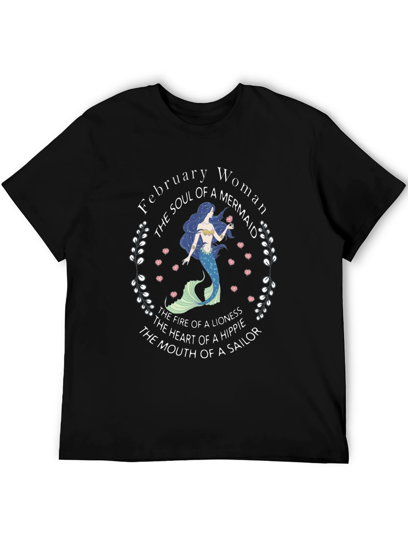 February Woman Mermaid Graphic T-Shirt