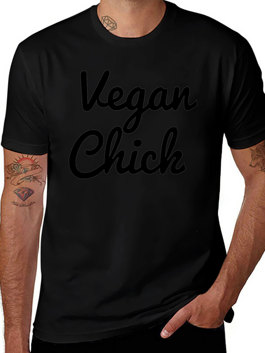 Vegan Chick Black Graphic Tee - Unisex Fit