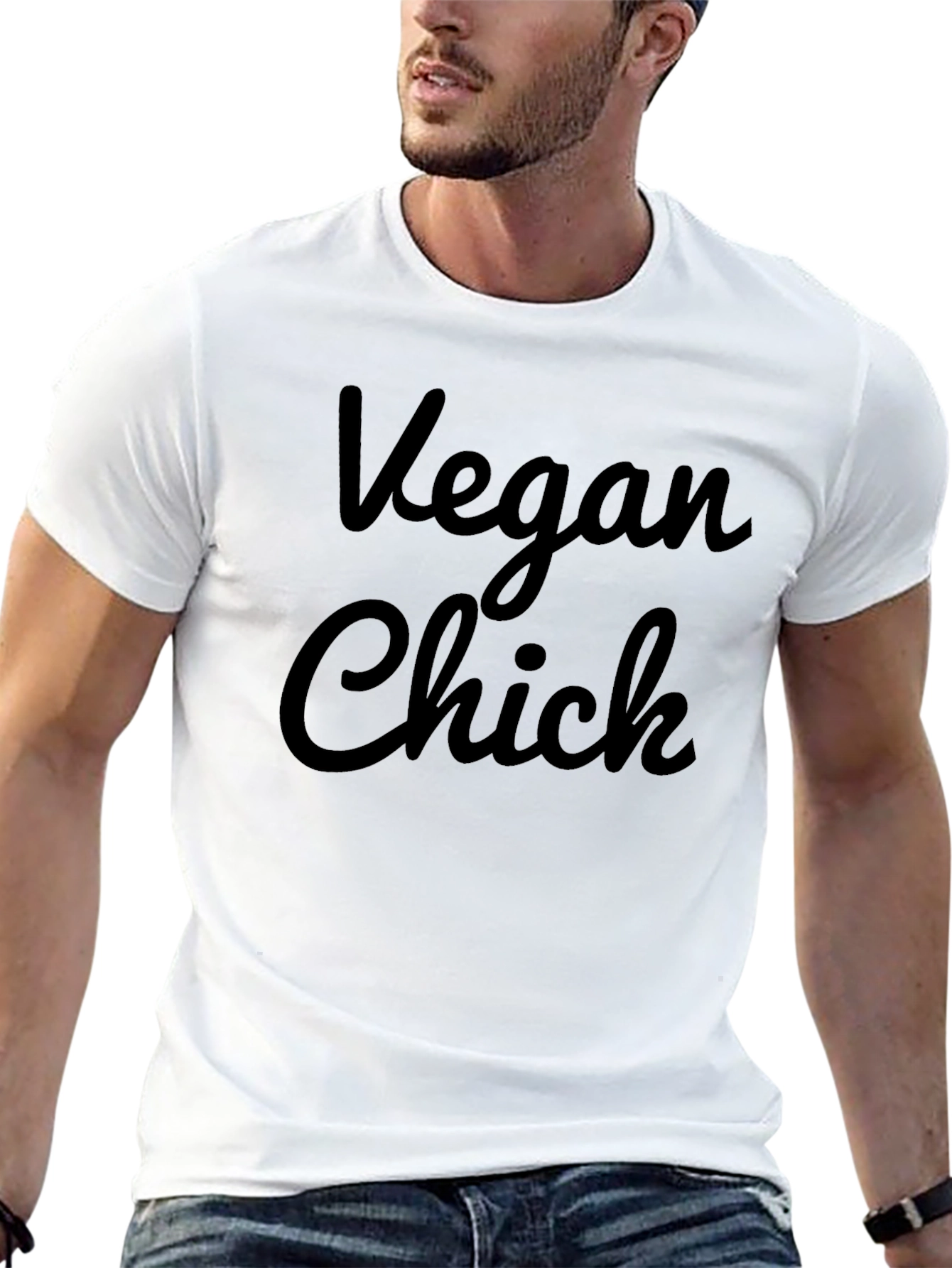 Vegan Chick Black Graphic Tee - Unisex Fit