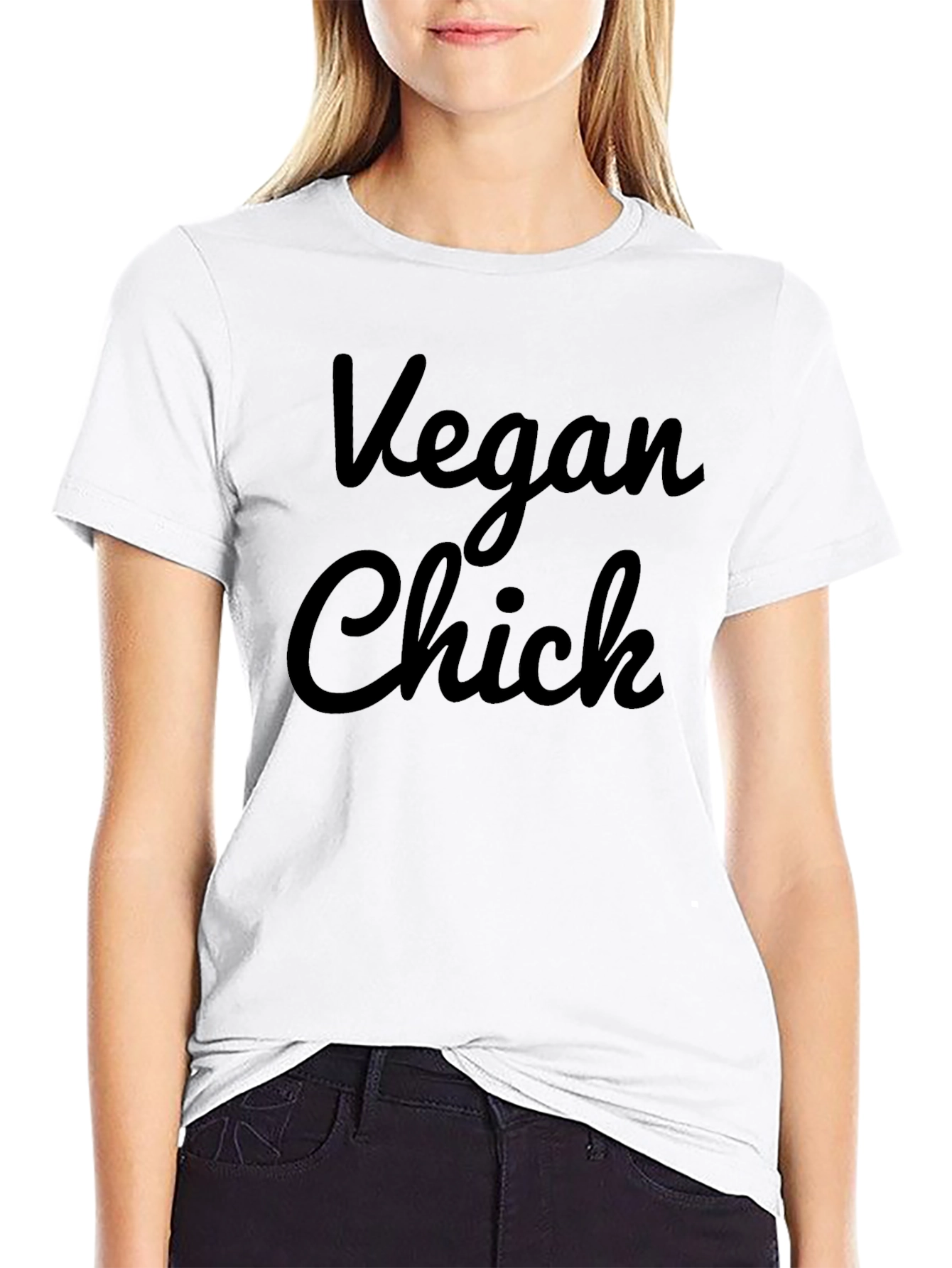 Vegan Chick Black Graphic Tee - Unisex Fit