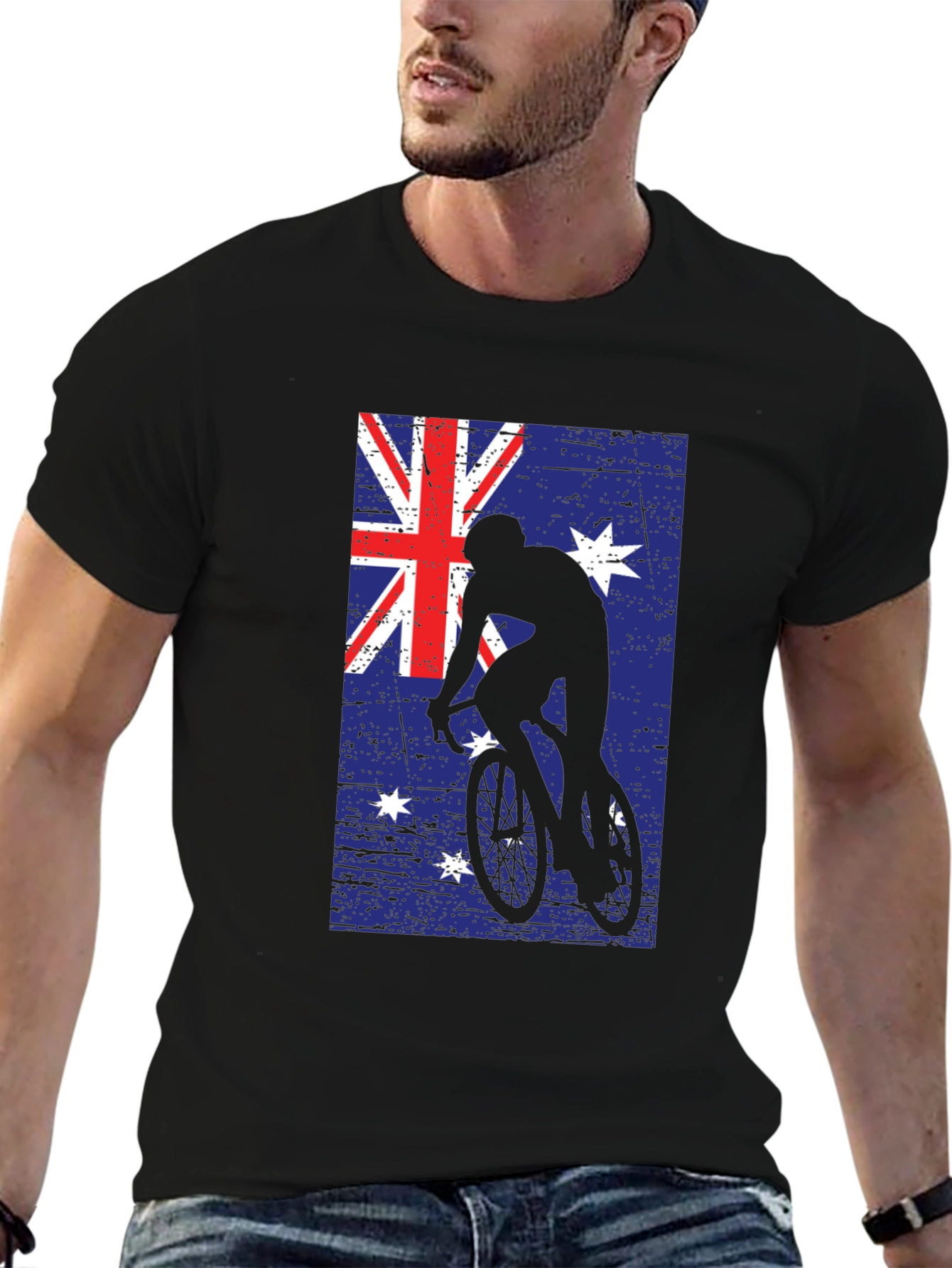 Australian Cyclist Flag Graphic T-Shirt