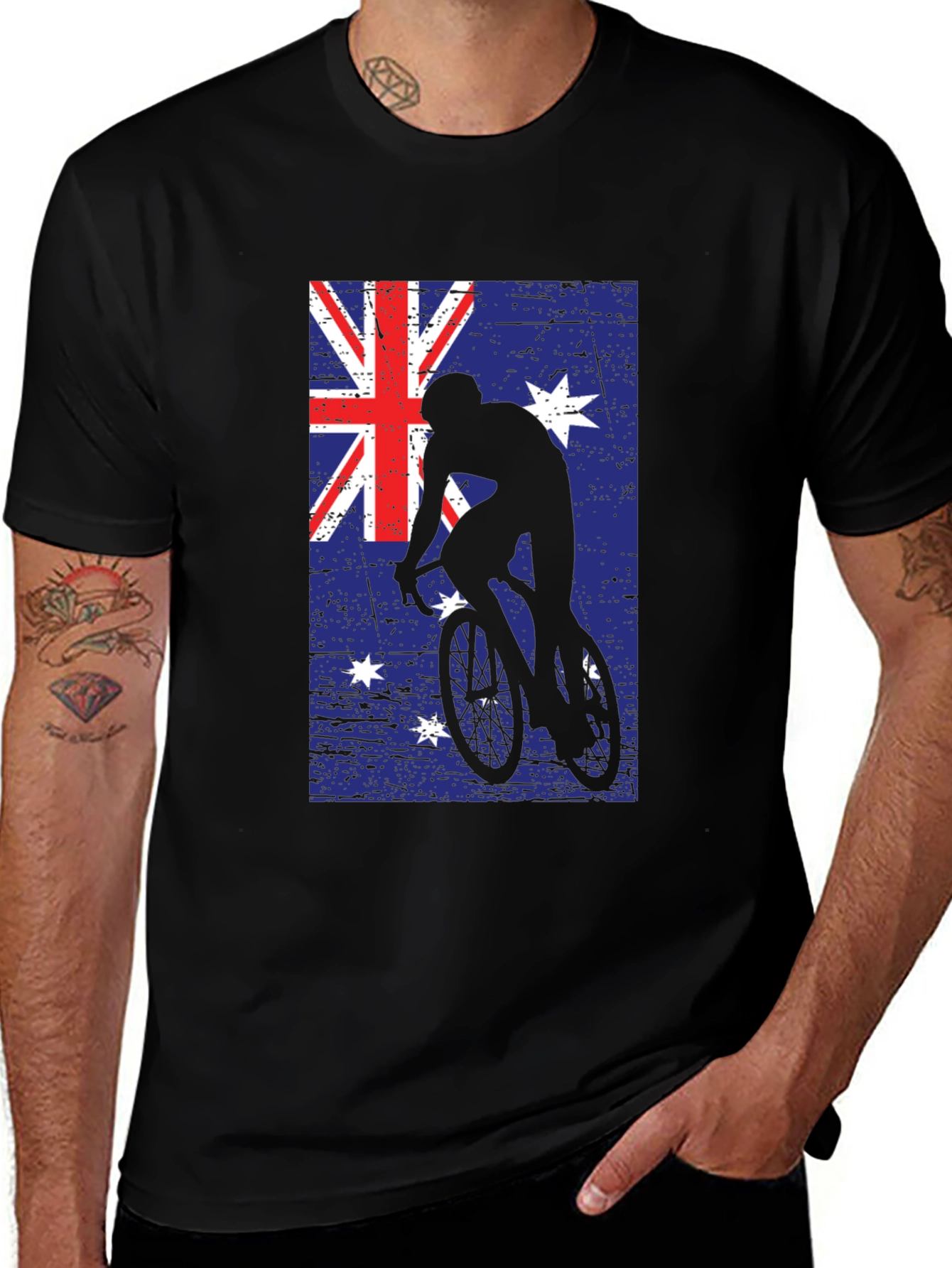 Australian Cyclist Flag Graphic T-Shirt