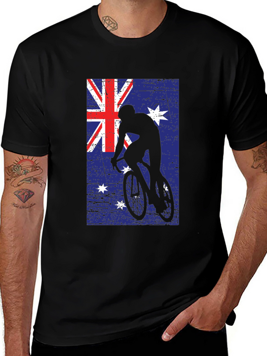 Australian Cyclist Flag Graphic T-Shirt