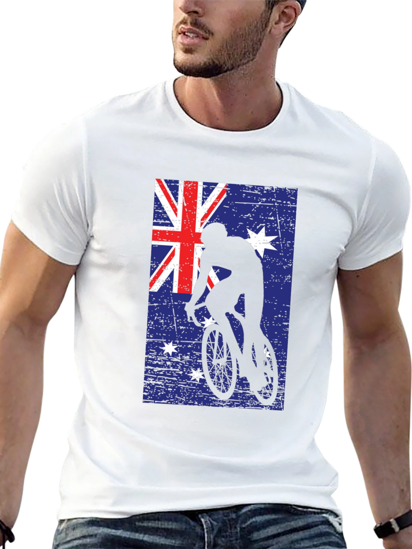 Australian Cyclist Flag Graphic T-Shirt