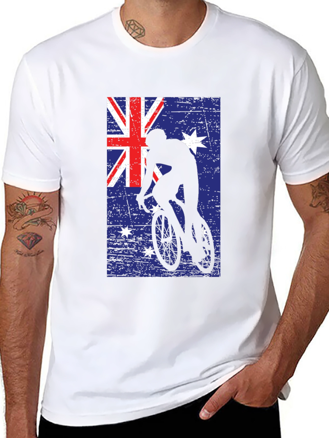Australian Cyclist Flag Graphic T-Shirt