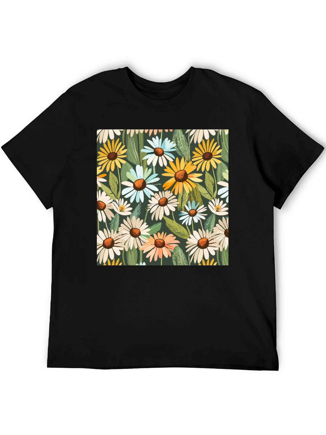 Floral Daisy Pattern T-Shirt