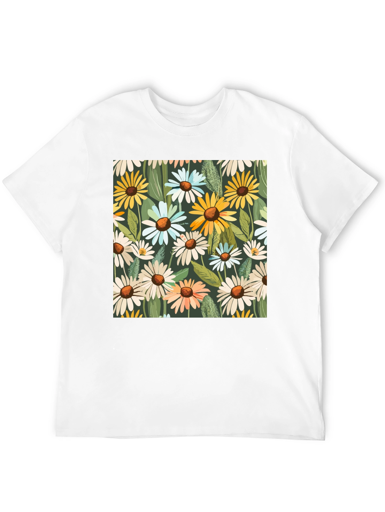 Floral Daisy Pattern T-Shirt