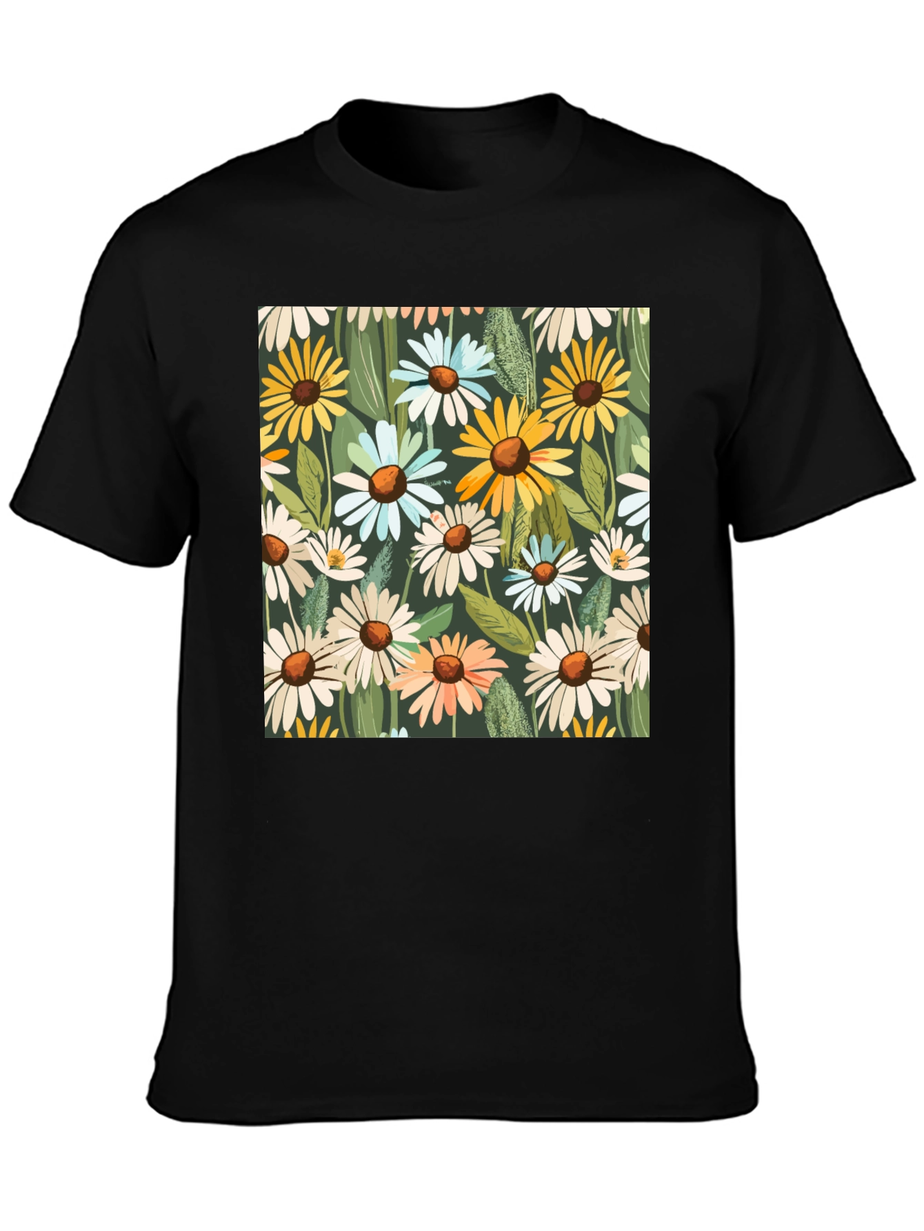 Floral Daisy Pattern T-Shirt