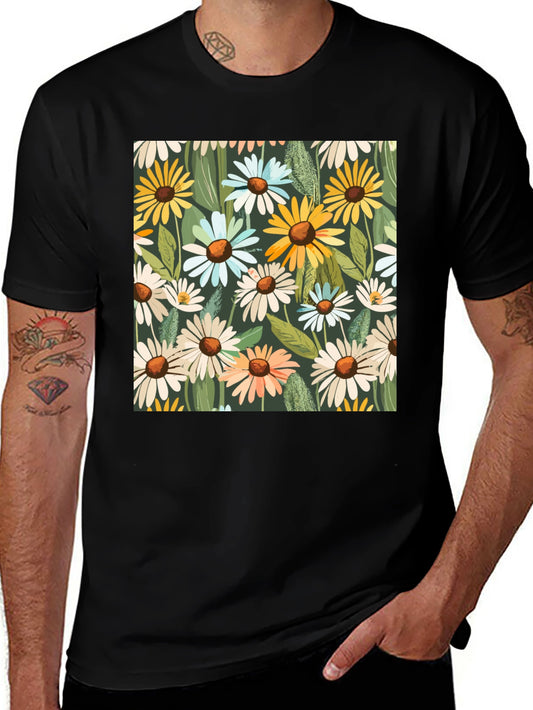 Floral Daisy Pattern T-Shirt