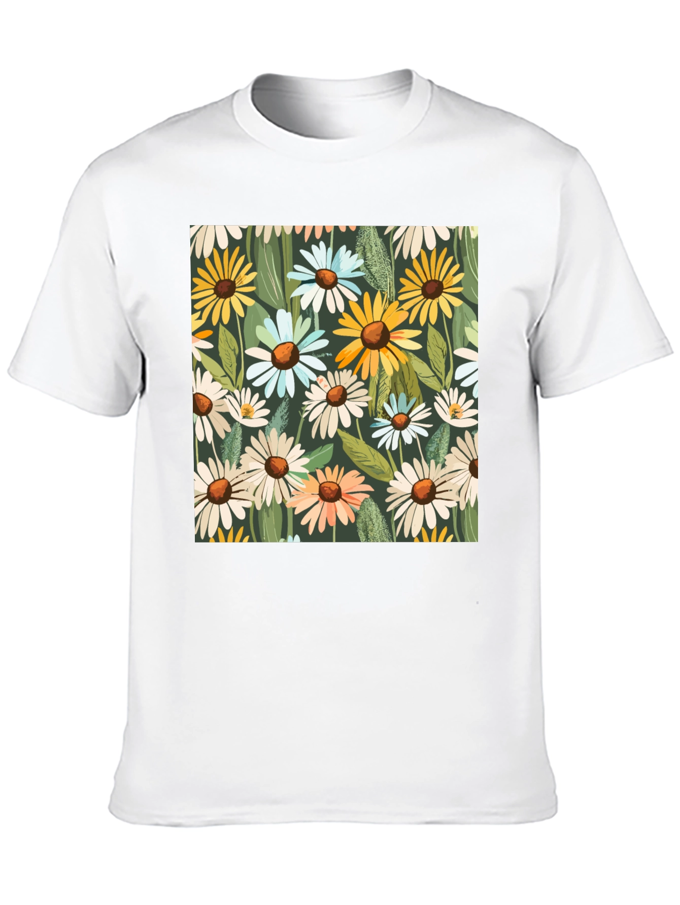 Floral Daisy Pattern T-Shirt