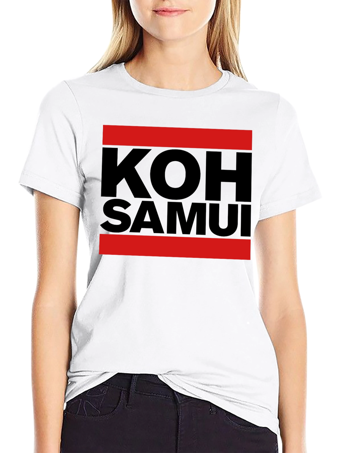 Koh Samui Black Graphic T-Shirt