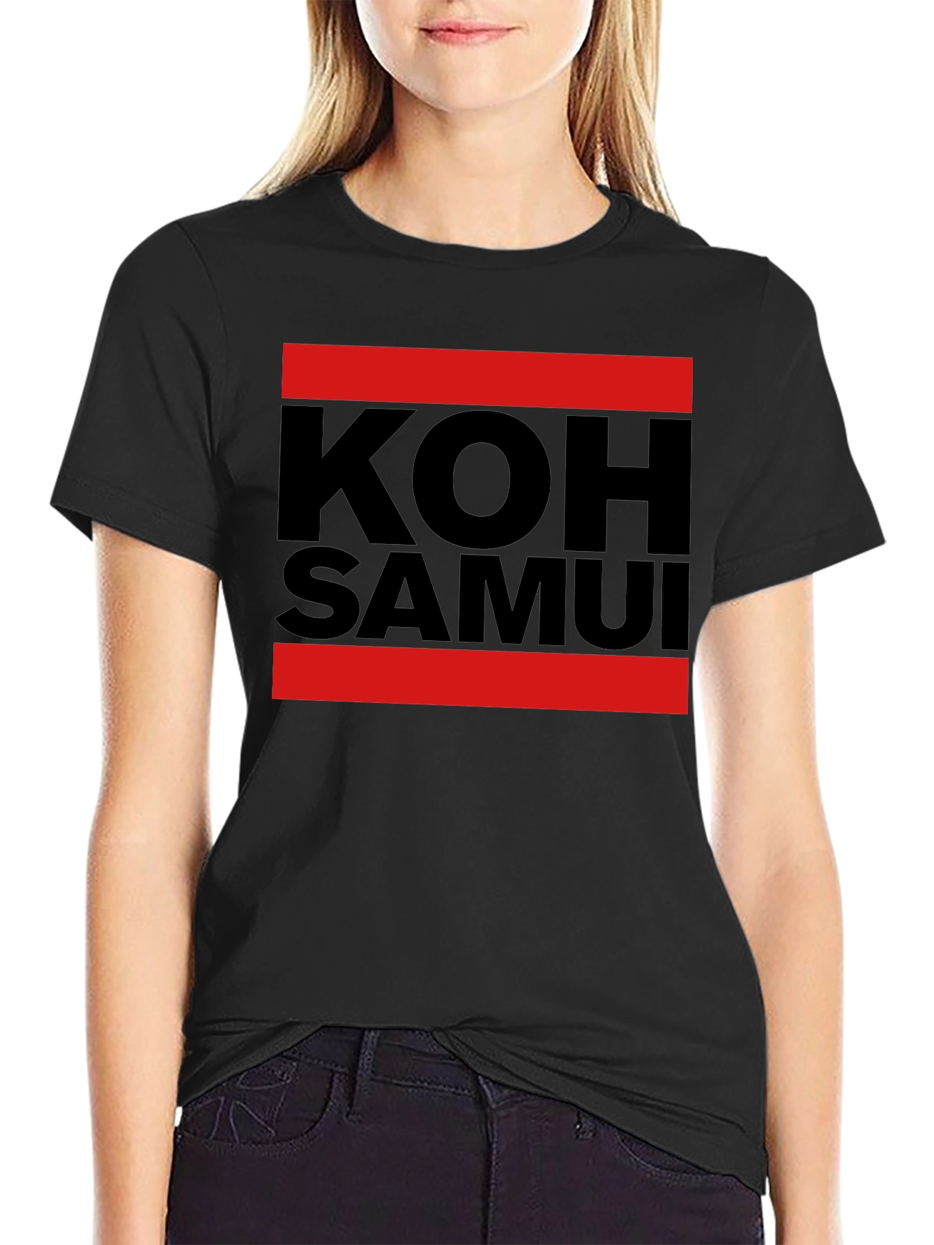 Koh Samui Black Graphic T-Shirt