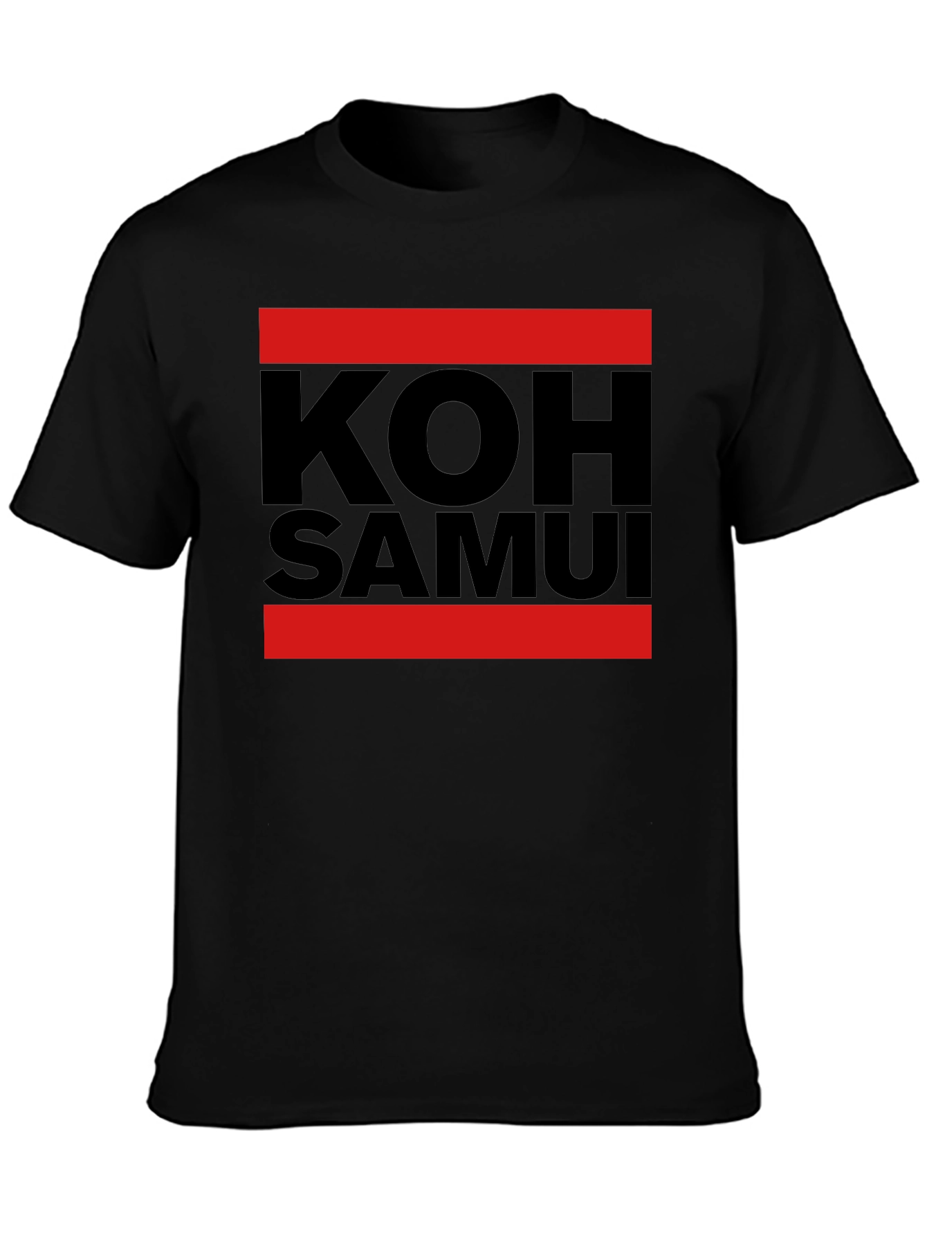 Koh Samui Black Graphic T-Shirt