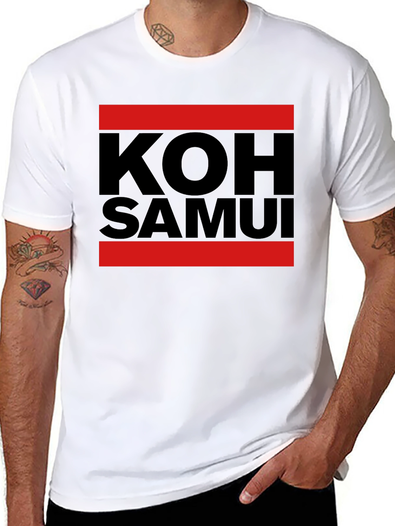 Koh Samui Black Graphic T-Shirt