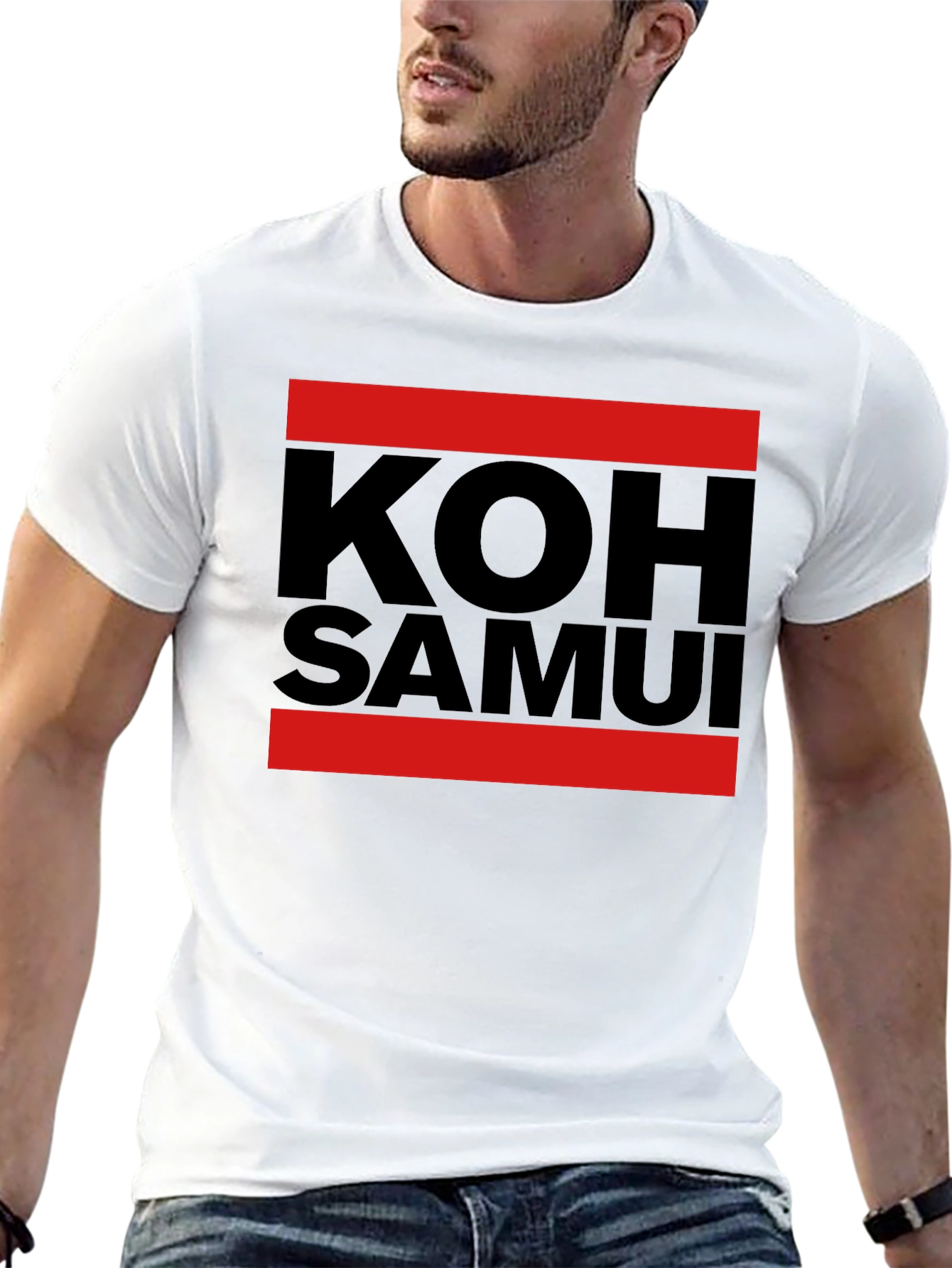 Koh Samui Black Graphic T-Shirt