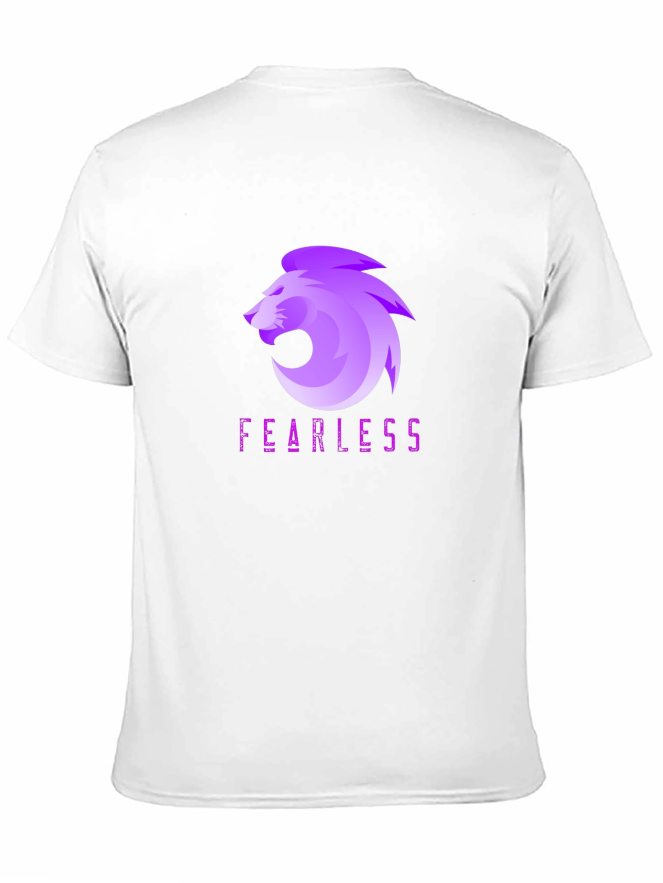 Fearless Lion Graphic Tee - Black Cotton Blend