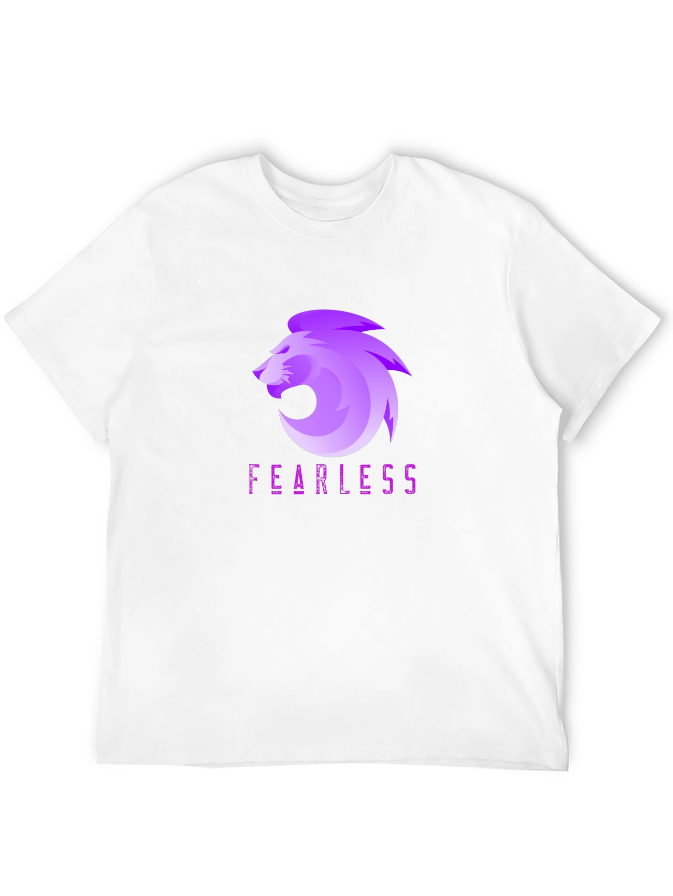 Fearless Lion Graphic Tee - Black Cotton Blend