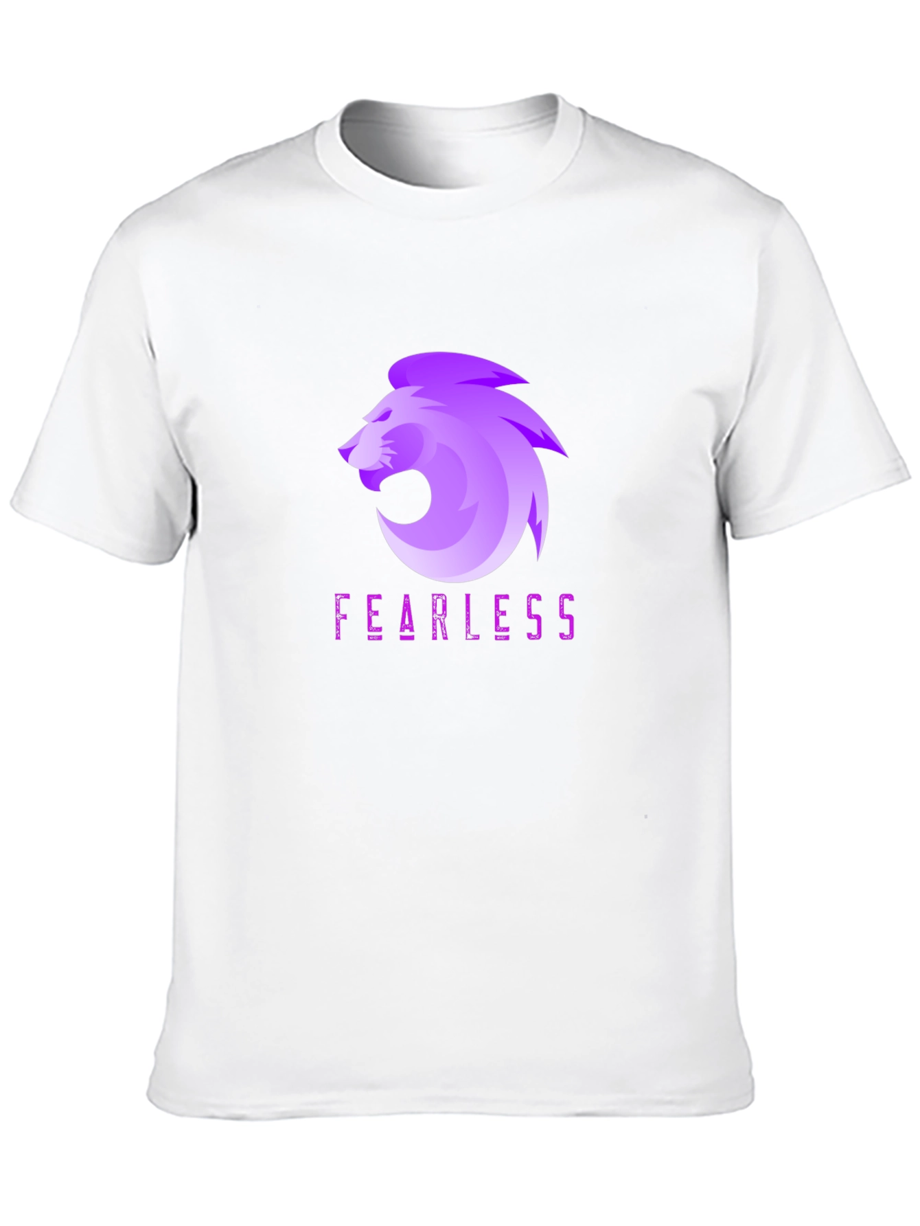 Fearless Lion Graphic Tee - Black Cotton Blend