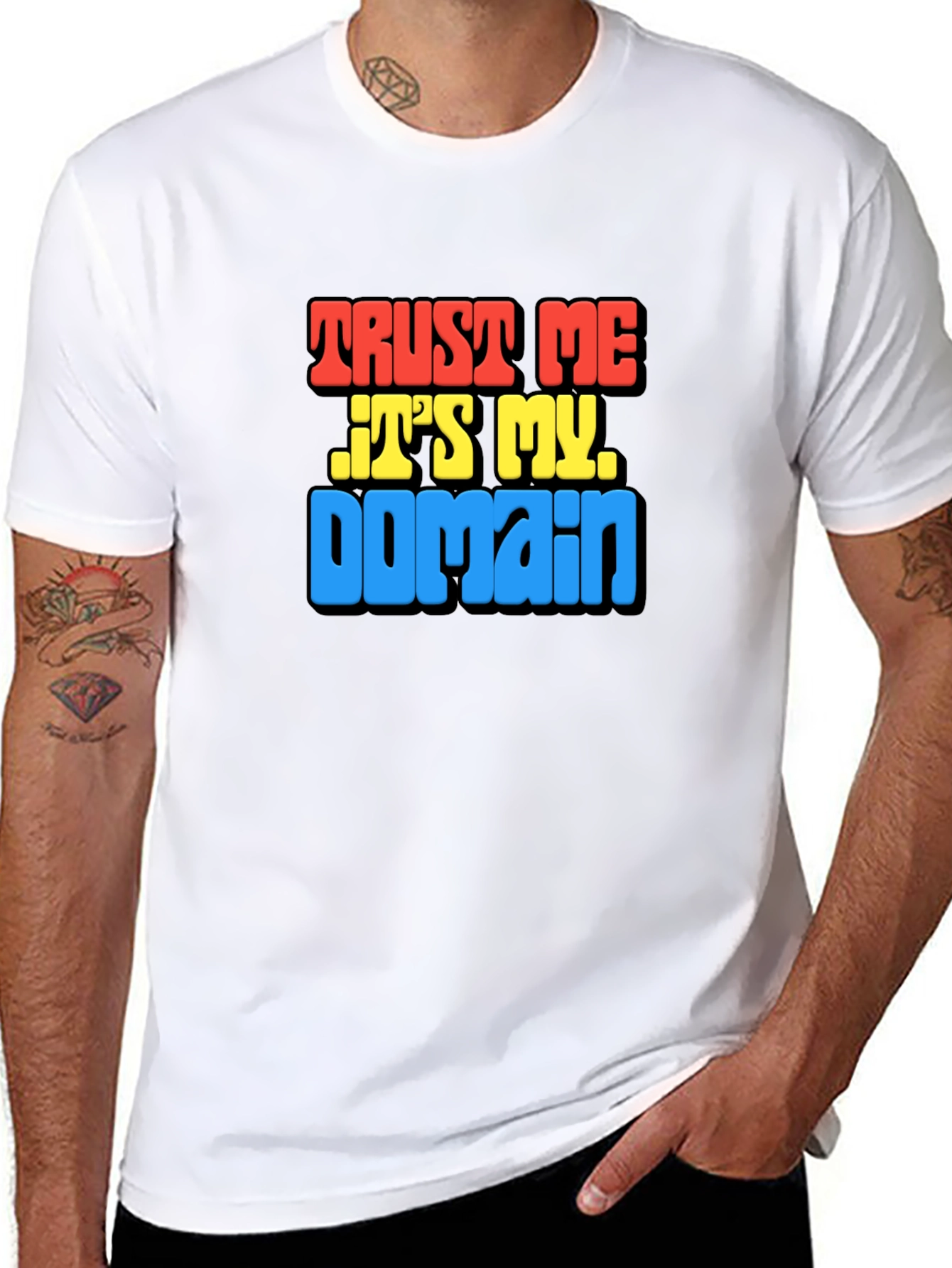 Trust Me Its My Domain Funny Black T-Shirt