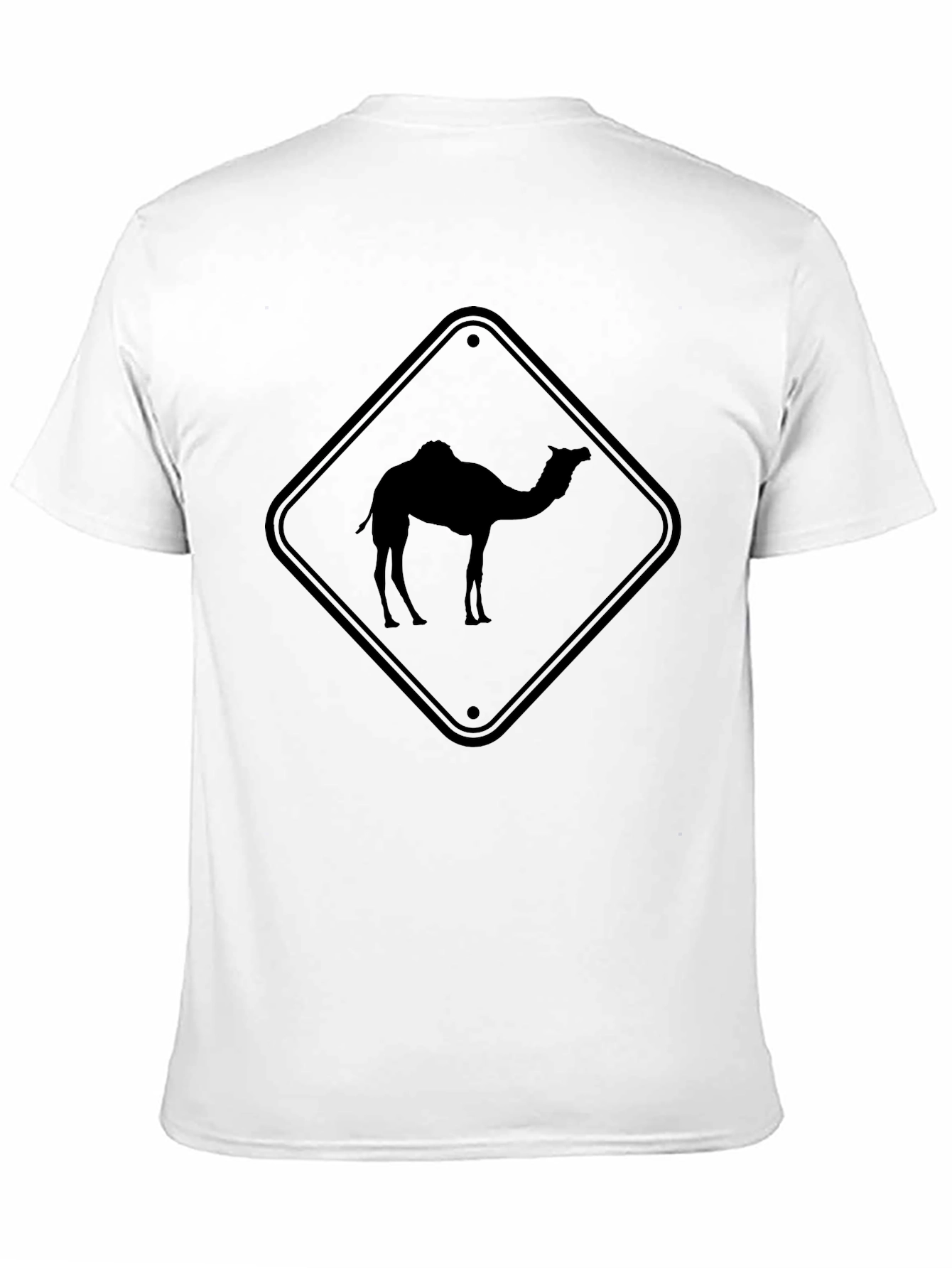 Novelty Camel Crossing Black T-Shirt