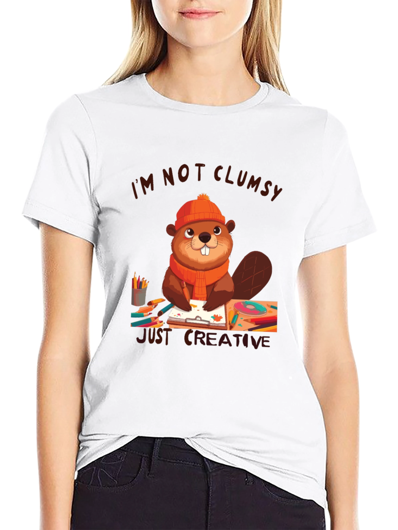Creative Beaver Graphic T-Shirt