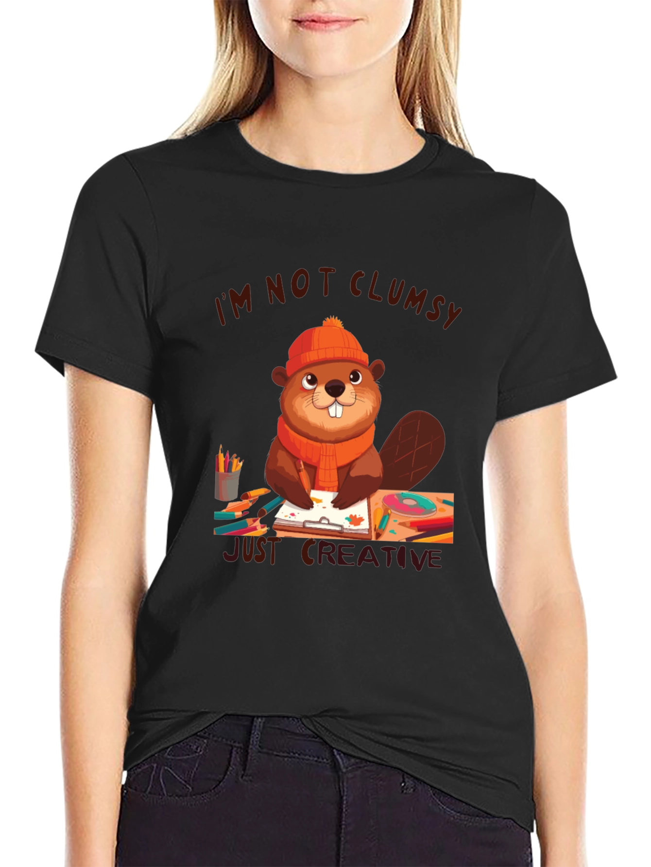 Creative Beaver Graphic T-Shirt