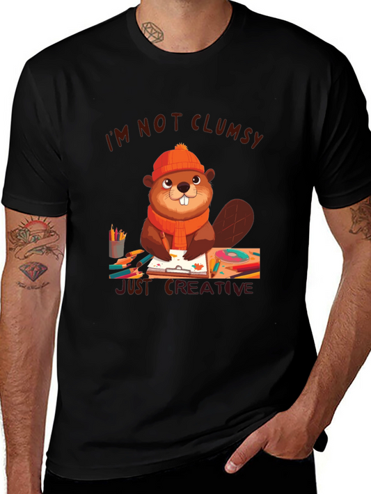 Creative Beaver Graphic T-Shirt
