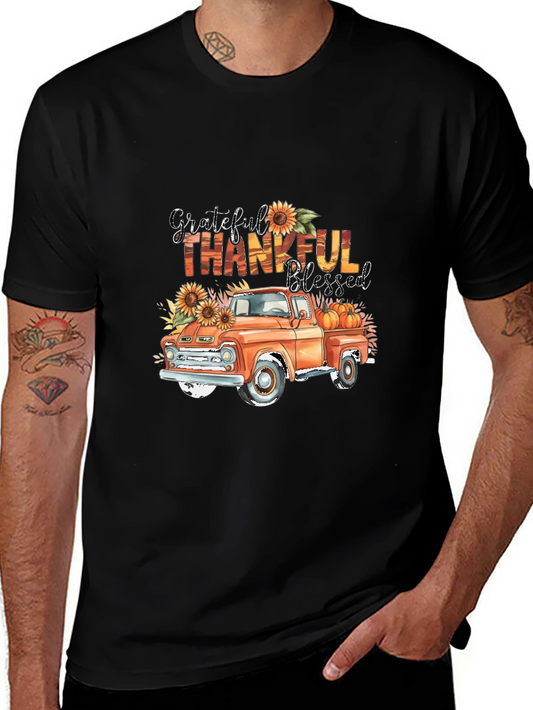 Grateful Thankful Blessed Truck T-Shirt