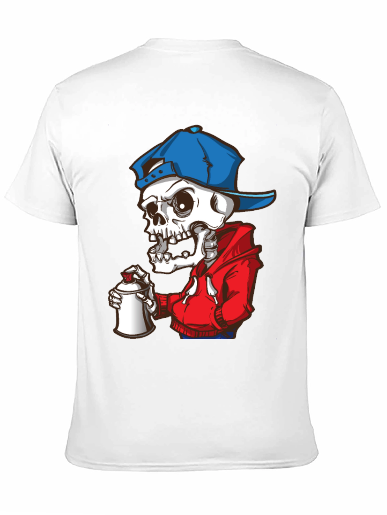 Skeleton Graffiti Artist Graphic Tee