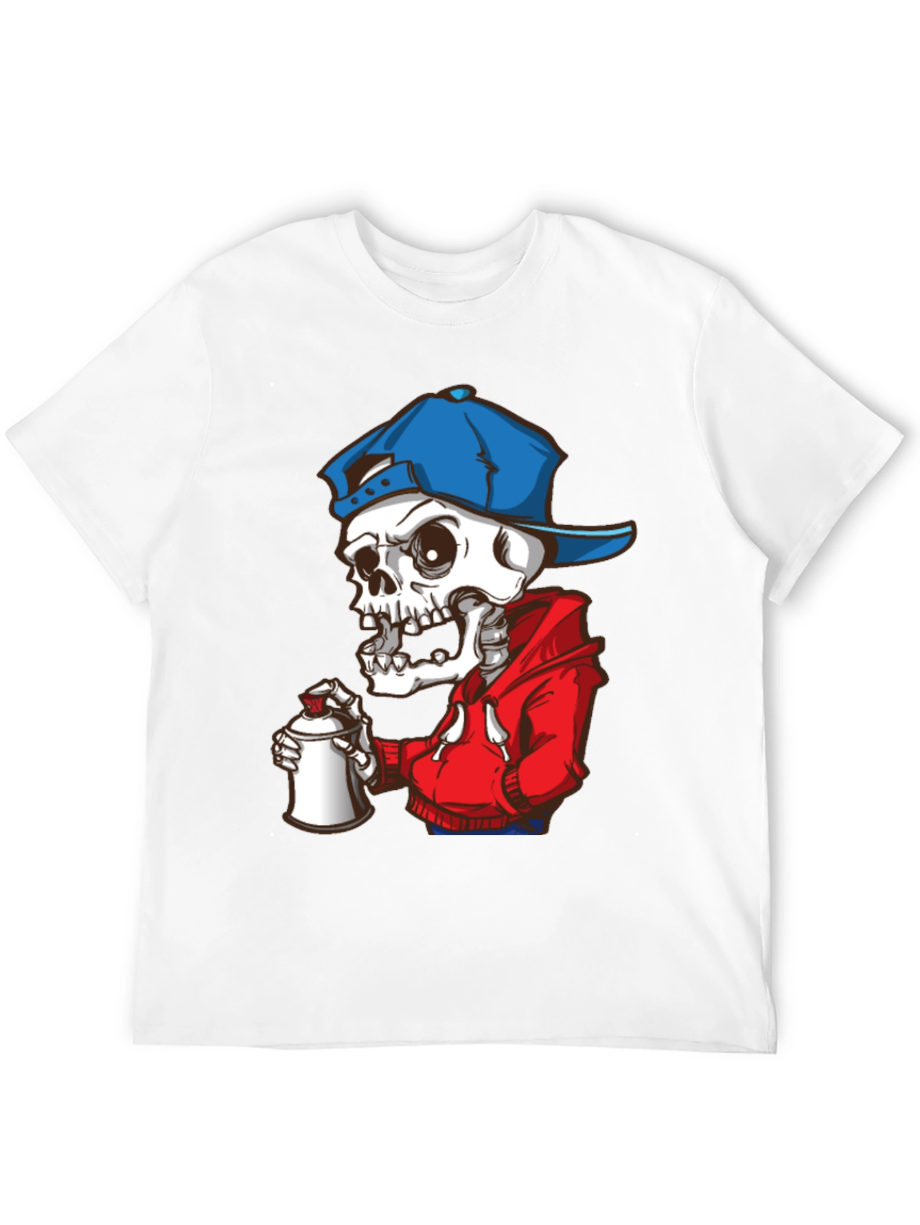 Skeleton Graffiti Artist Graphic Tee