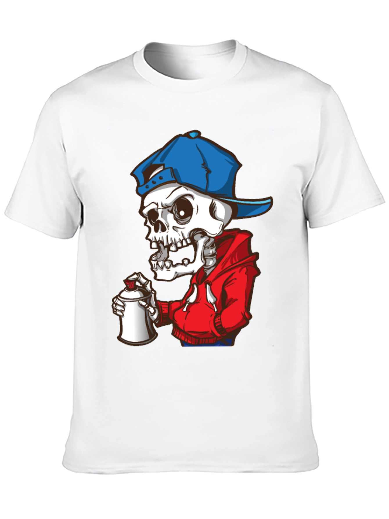 Skeleton Graffiti Artist Graphic Tee
