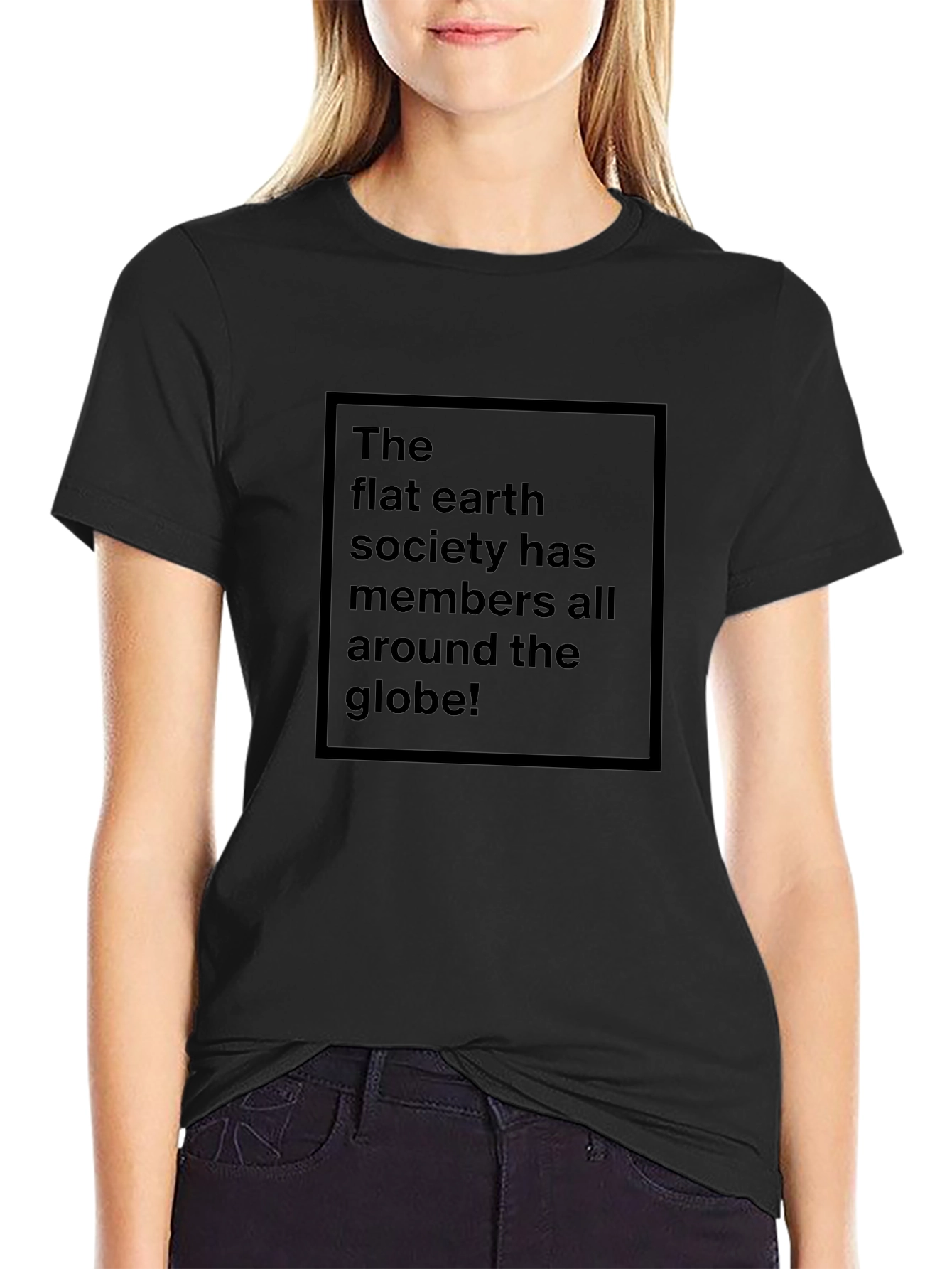 Flat Earth Society T-Shirt - Humorous Statement Tee