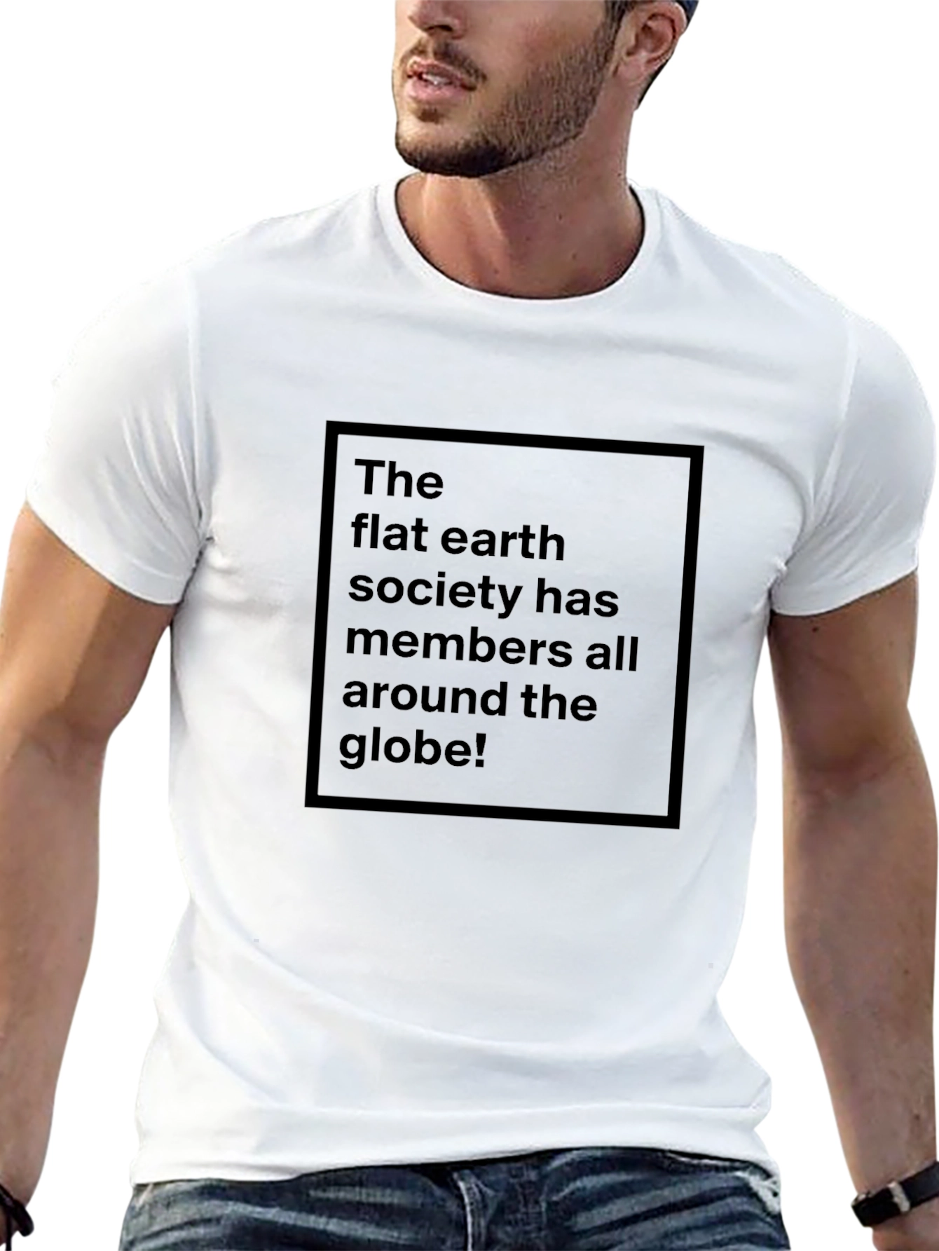 Flat Earth Society T-Shirt - Humorous Statement Tee