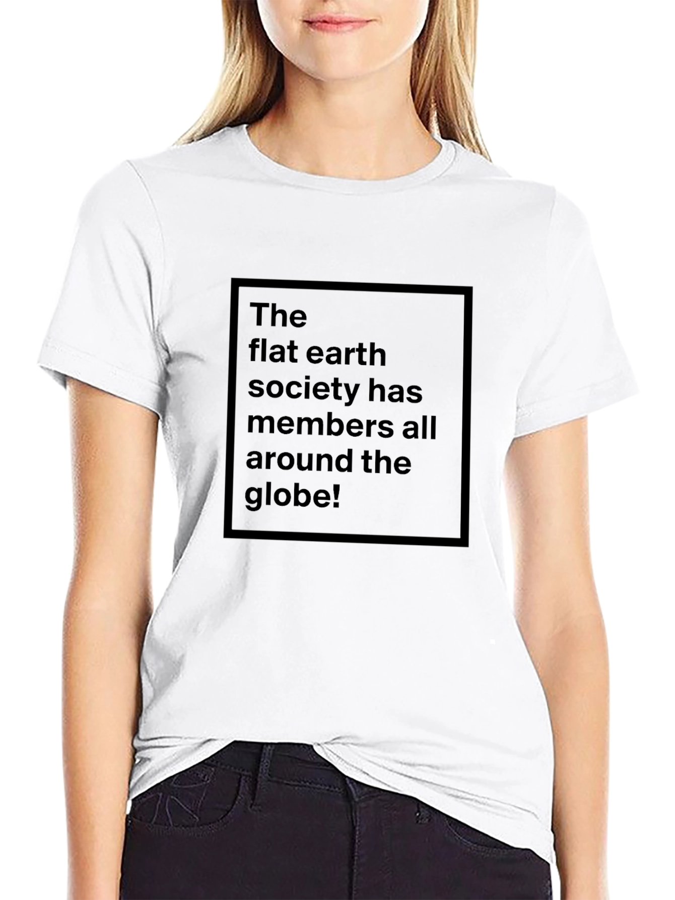 Flat Earth Society T-Shirt - Humorous Statement Tee
