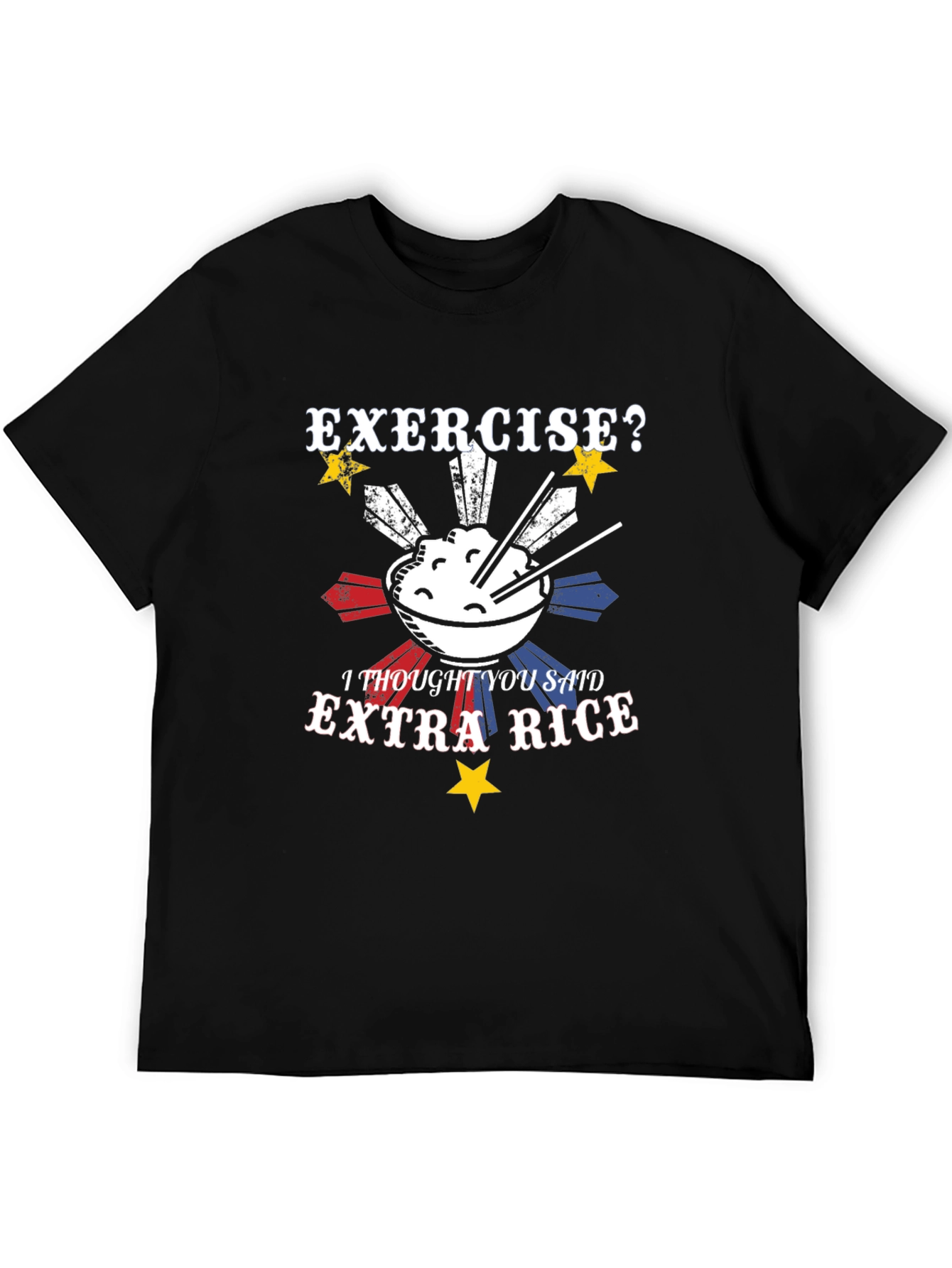 Exercise? Extra Rice T-Shirt - Funny Foodie Tee