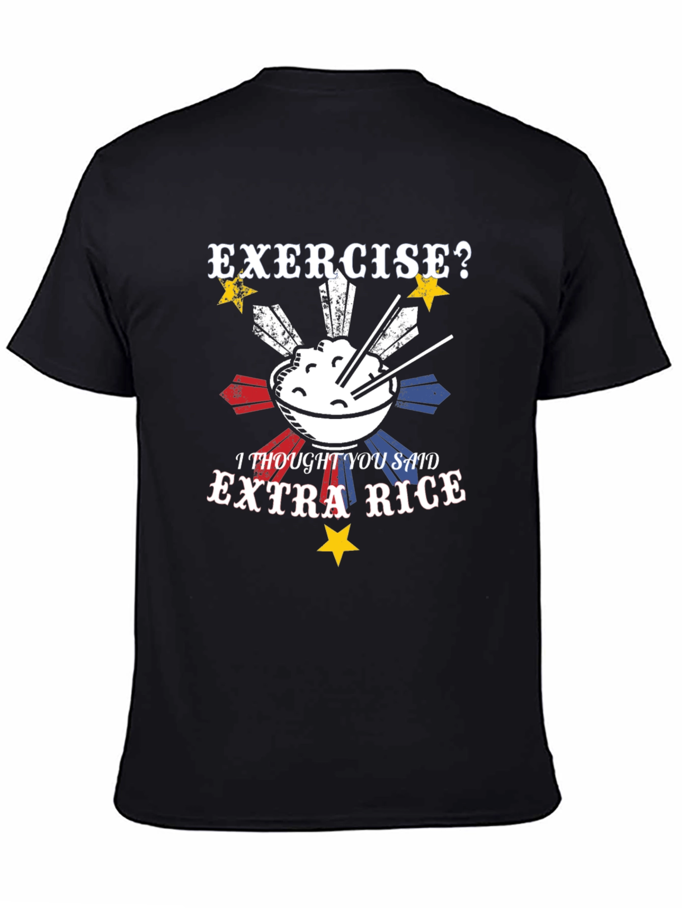 Exercise? Extra Rice T-Shirt - Funny Foodie Tee