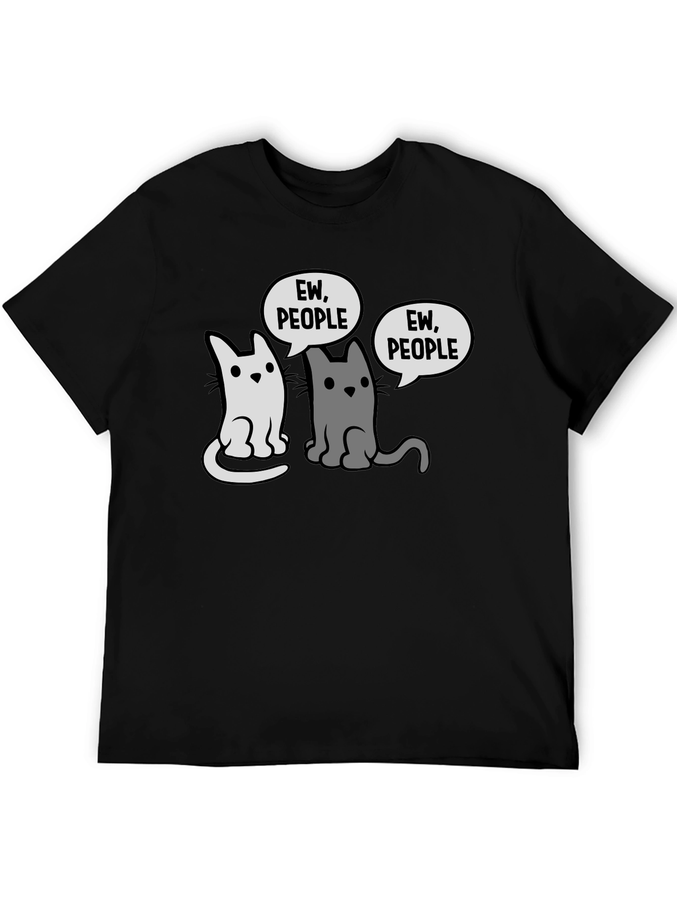 Ew People Cats Graphic T-Shirt