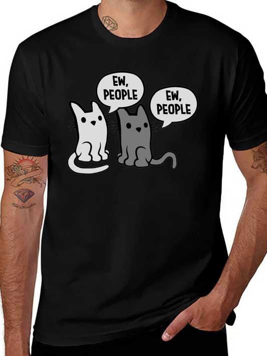 Ew People Cats Graphic T-Shirt
