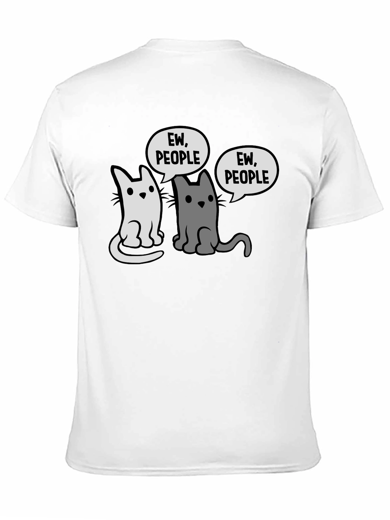 Ew People Cats Graphic T-Shirt