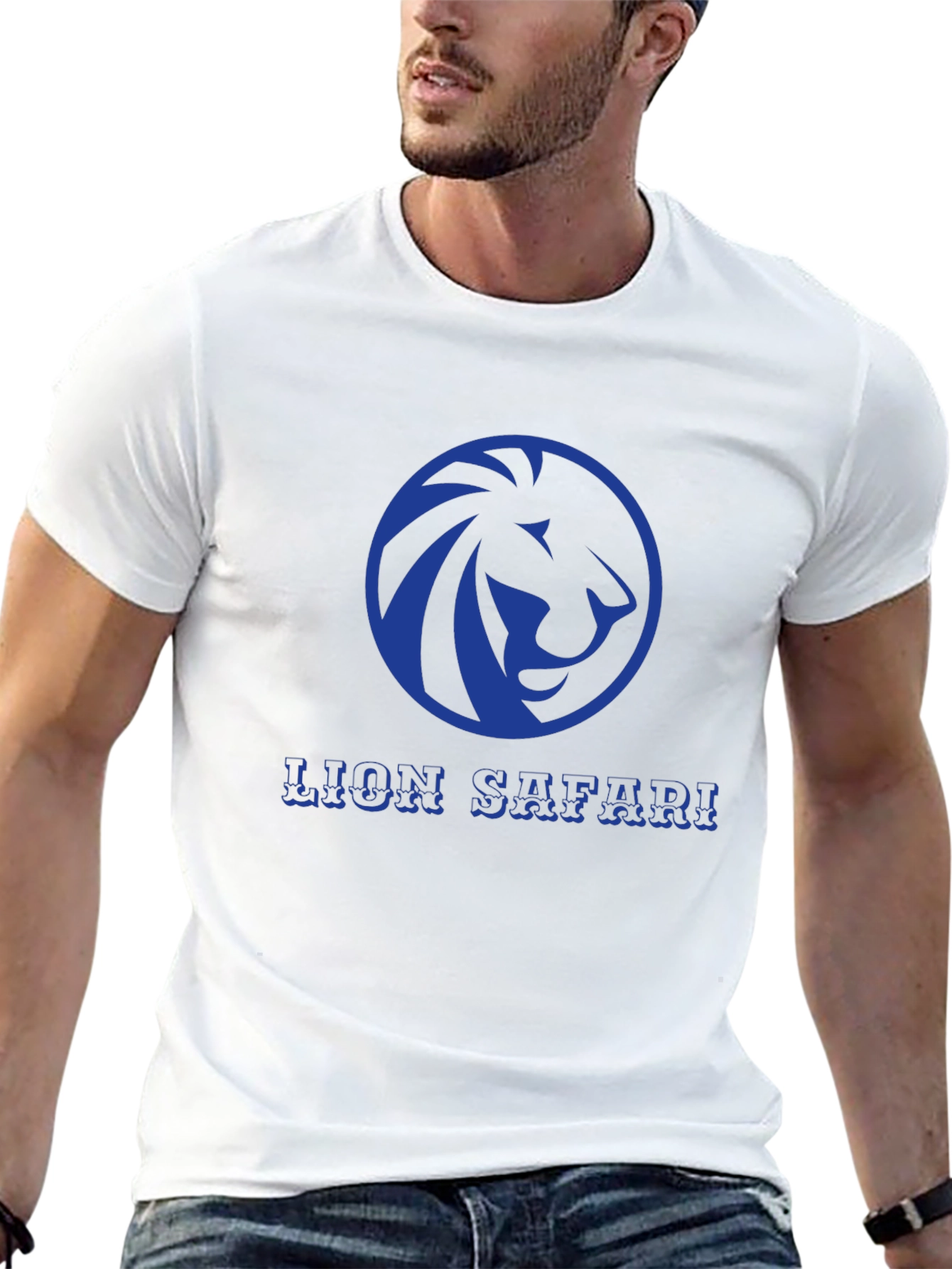 Lion Safari Graphic Tee - Stylish Black T-Shirt