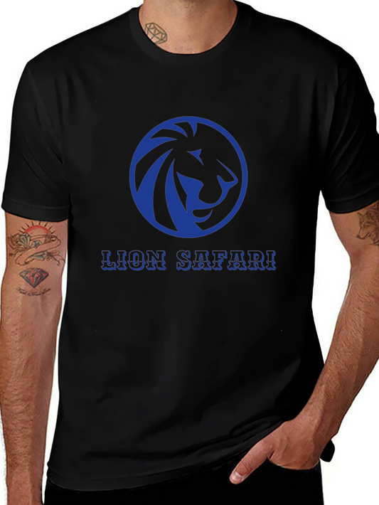 Lion Safari Graphic Tee - Stylish Black T-Shirt