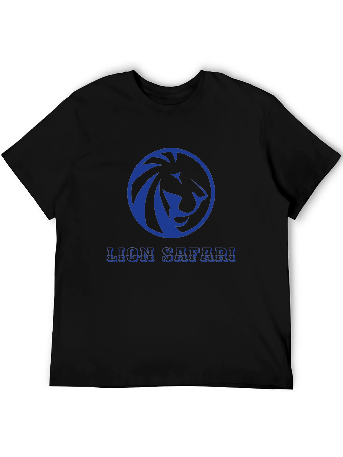 Lion Safari Graphic Tee - Stylish Black T-Shirt