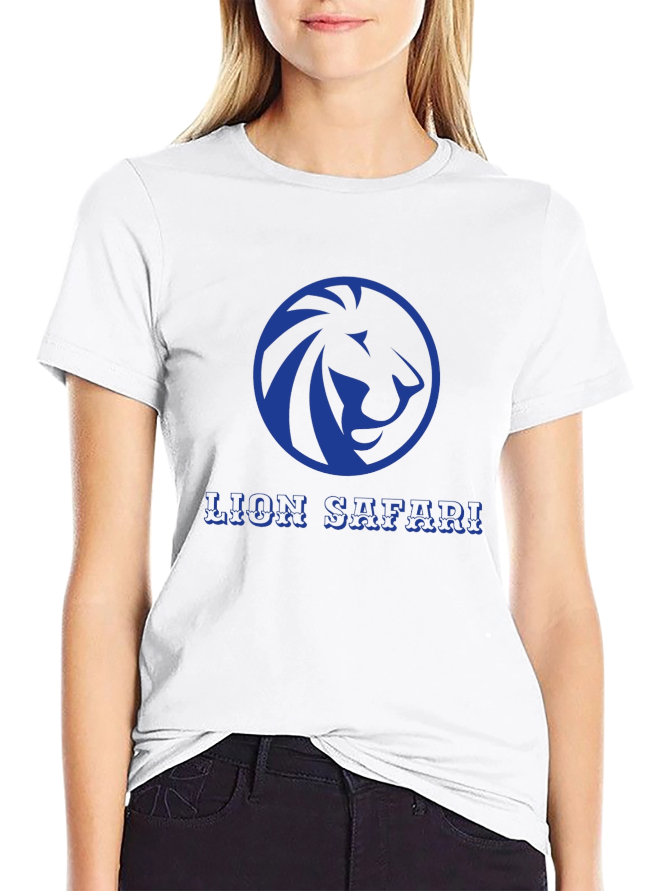 Lion Safari Graphic Tee - Stylish Black T-Shirt