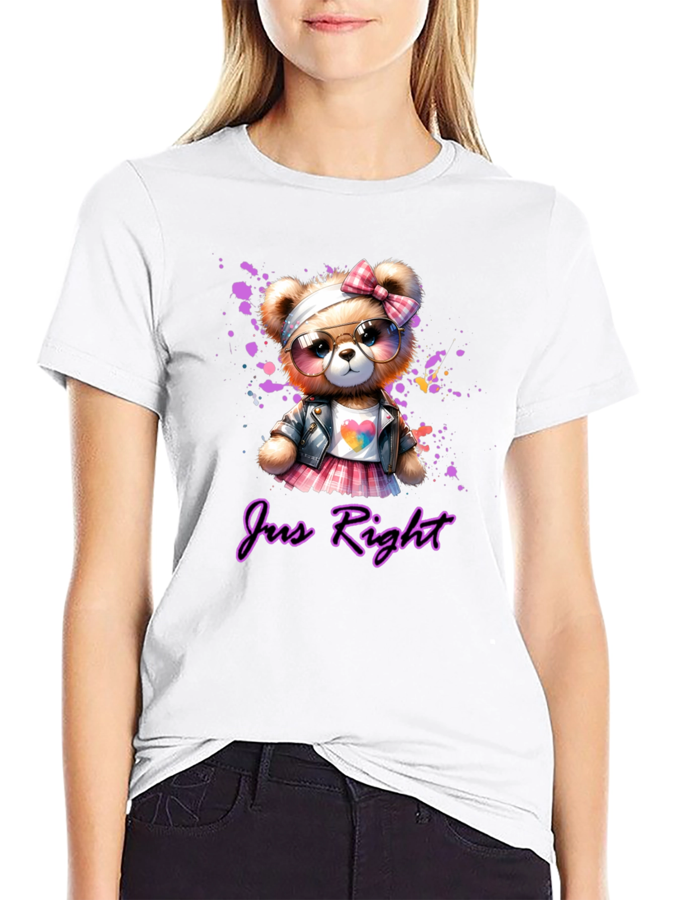 Just Right Teddy Bear Graphic Tee