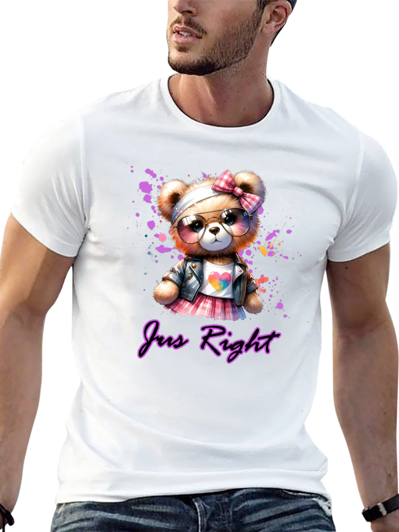 Just Right Teddy Bear Graphic Tee