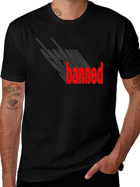 Socially Banned Black Graphic Tee